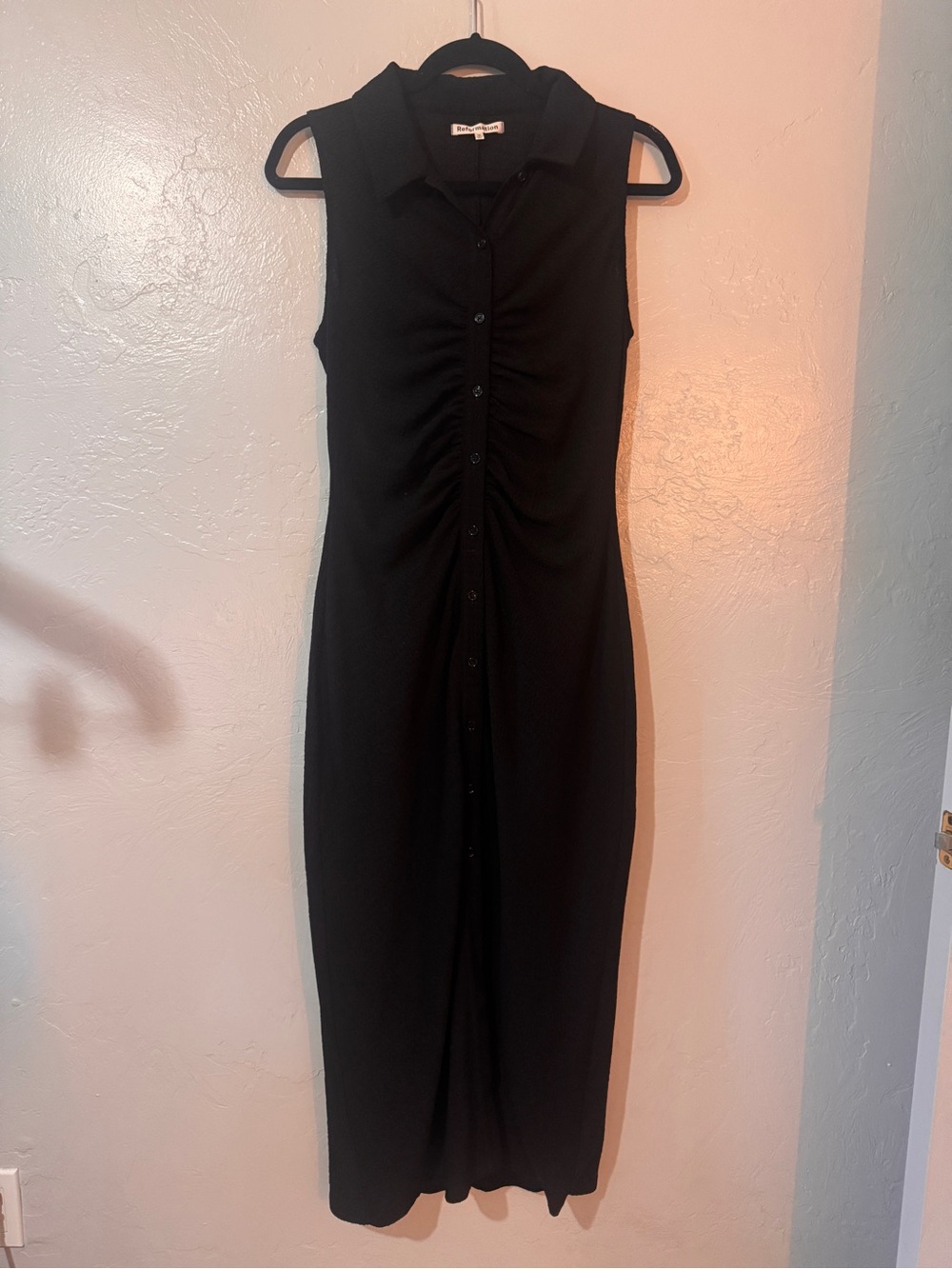 Reformation Cielo Knit Midi Dress - Black - Size M - Picture 5 of 9
